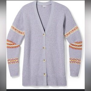 NWT‎ Smartwool Cozy Lodge Merino Wool Boyfriend Cardigan Purple Small